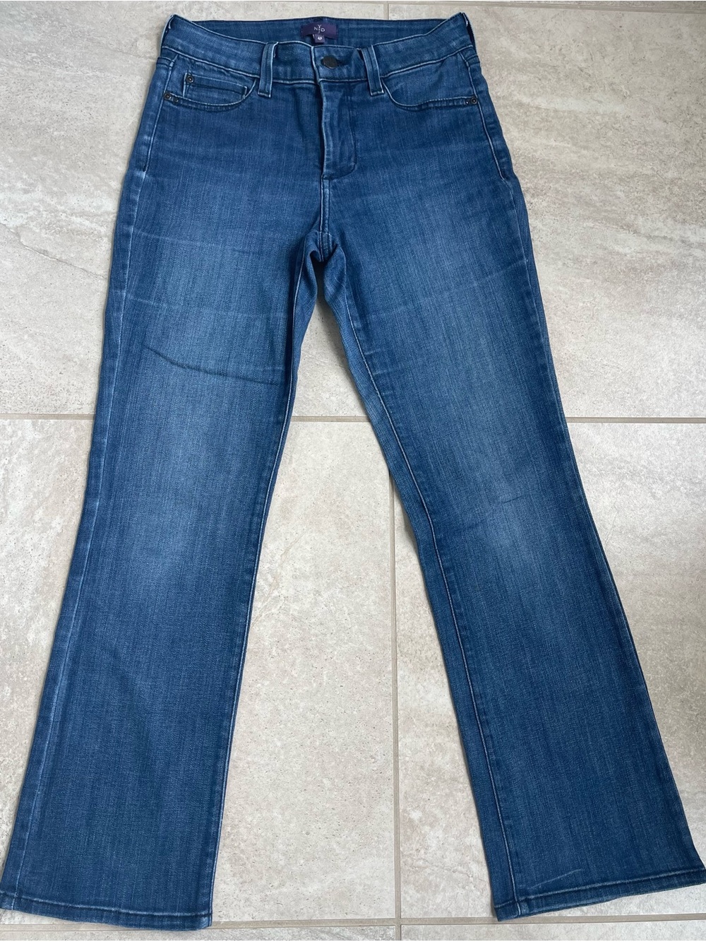 NYDJ Dark Blue Wash bootcut Lift tuck technology Petite 4